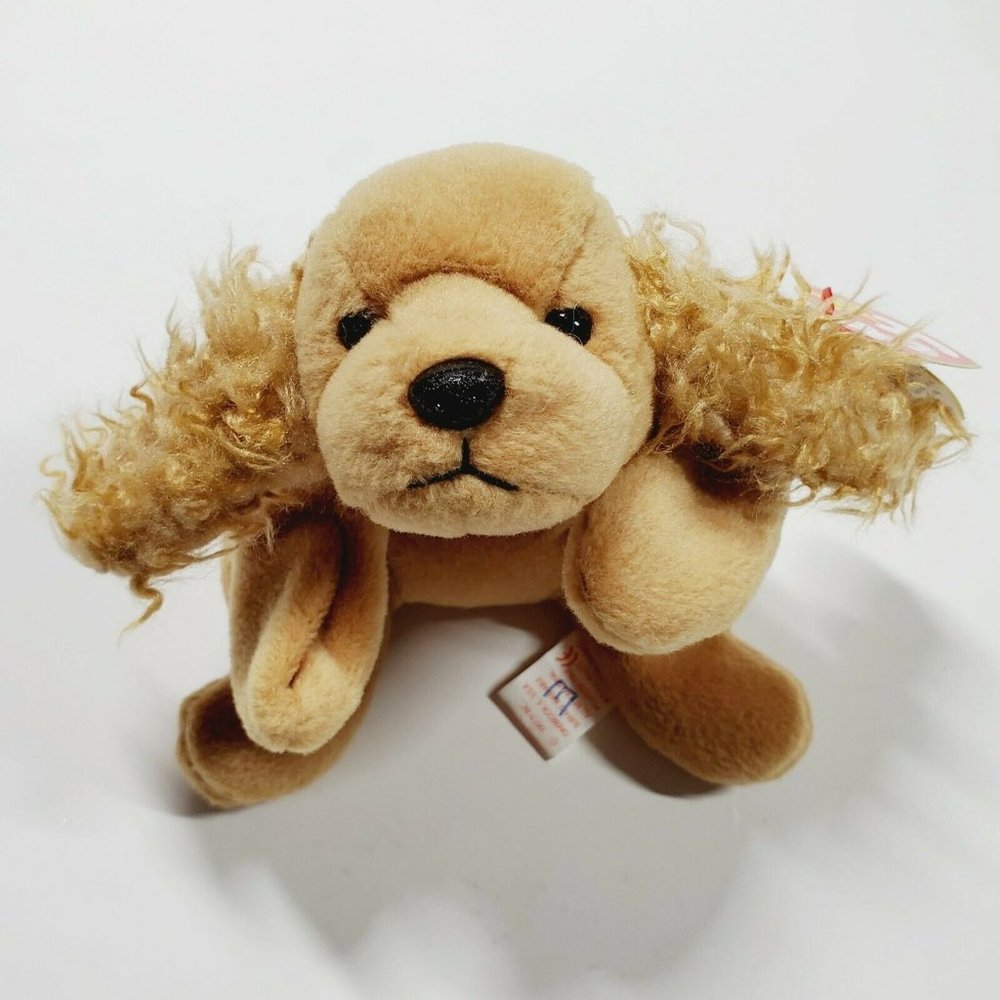 Ty Beanie Baby Spunky the Dog DOB January 14, 1997 MWMT